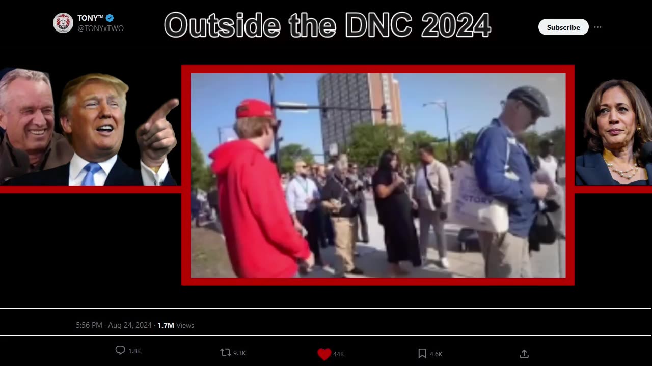 Trump supporter harasses Marxists outside the DNC - August 2024