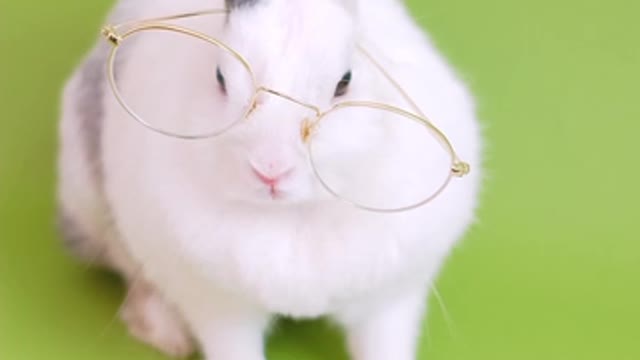 A cute rabbit reading her book 📙