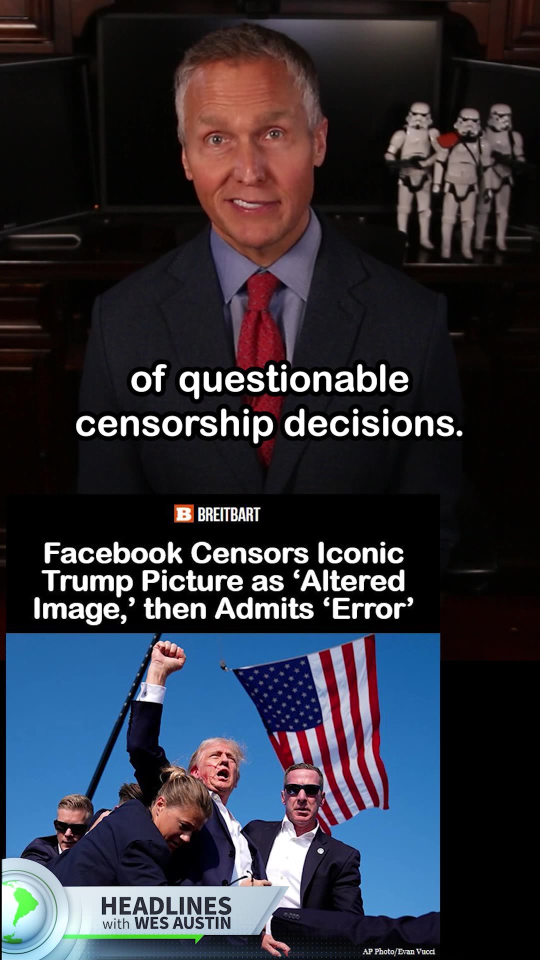 Facebook Censors Iconic Trump Photo after Shooting, then Admits Error