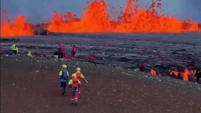 Iceland's Fagrada Lsfjall volcano erupts for the second time in 6,000 years