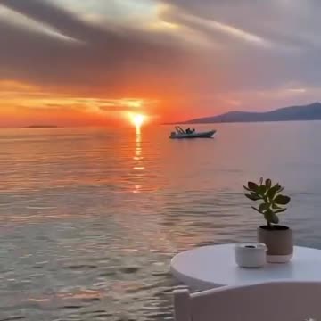 Peaceful evening on the seaside in dreamy Mykonos