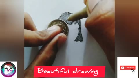 Face drawing with coin