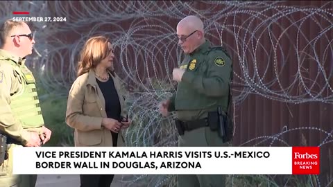 BREAKING NEWS: Kamala Harris Tours The U.S.-Mexico Border Wall In Douglas, Arizona