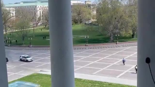 Earlier: Helicopter just landed on the east front of the US Capitol.