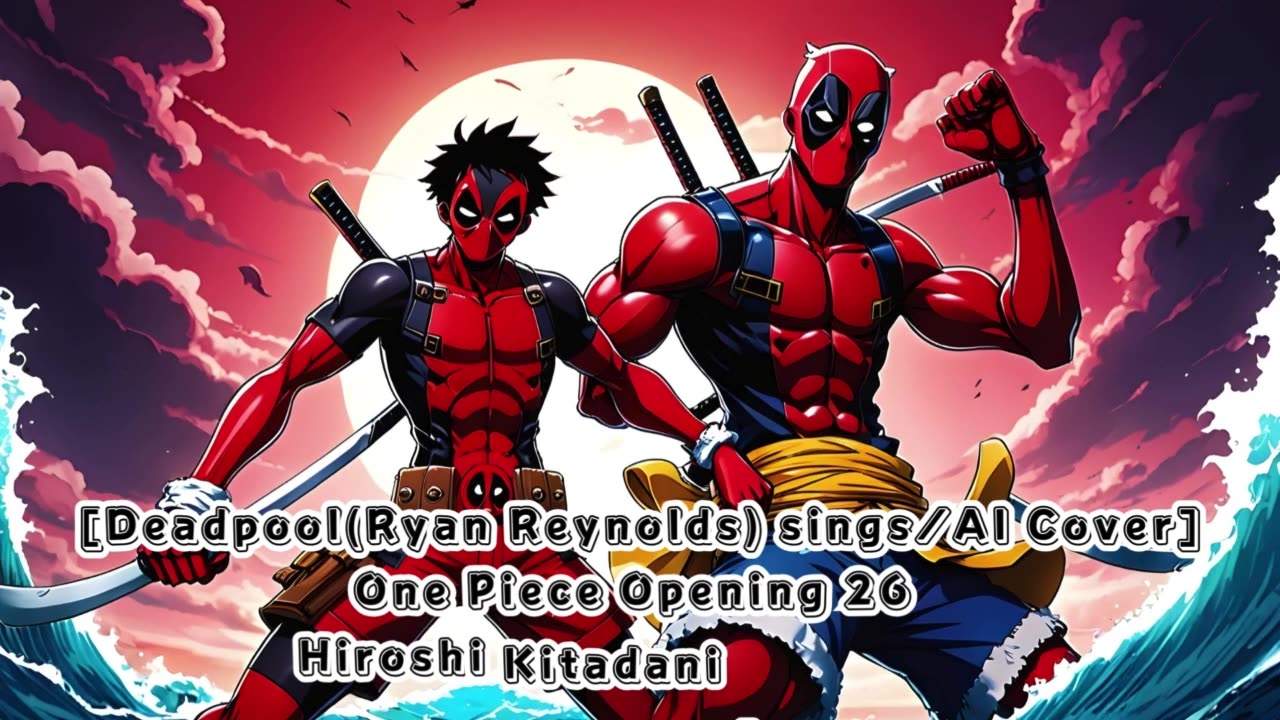 [Deadpool sings/AI Cover] One piece Opening 26 Hiroshi Kitadani - UUUUUS!/AASU!