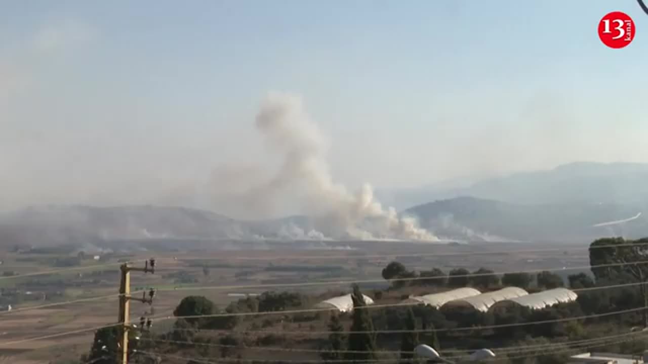 Smoke seen over southern Lebanon skyline