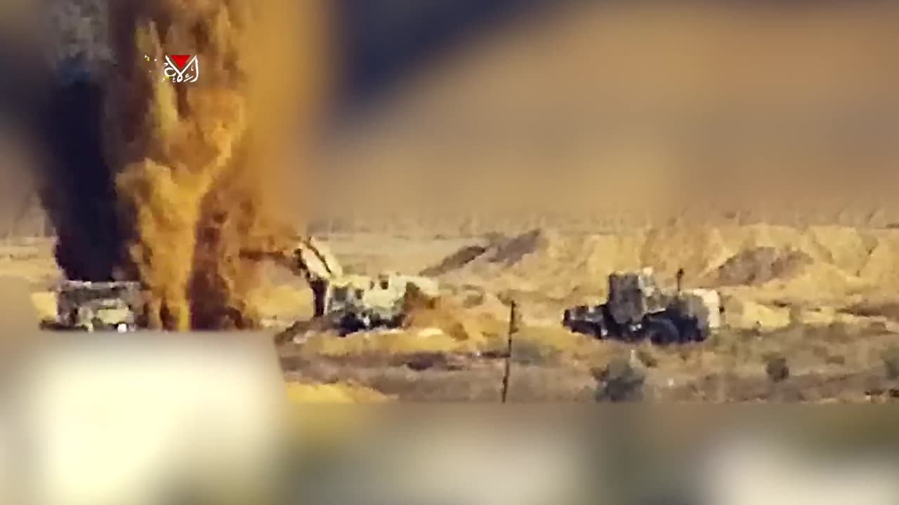 The explosion of a booby-trapped tunnel in a Zionist engineering force in the Al-Rayyan area