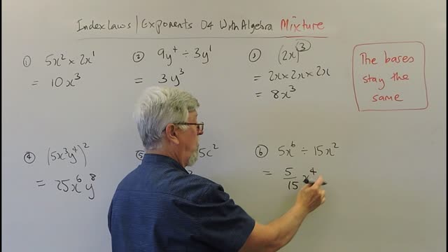 Math Index Laws Exponent Set B 04 With Algebra Mixture Mostly for Years/Grade 7, 8 and 9