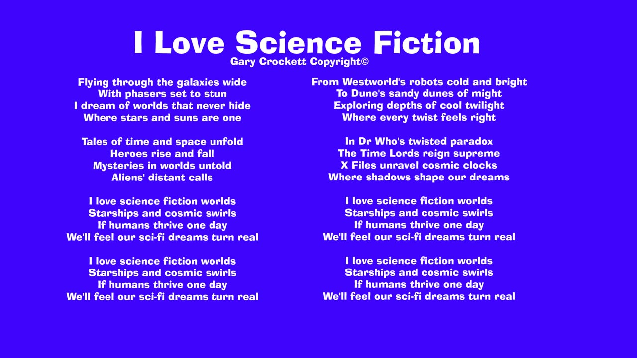 I Love Science Fiction Song