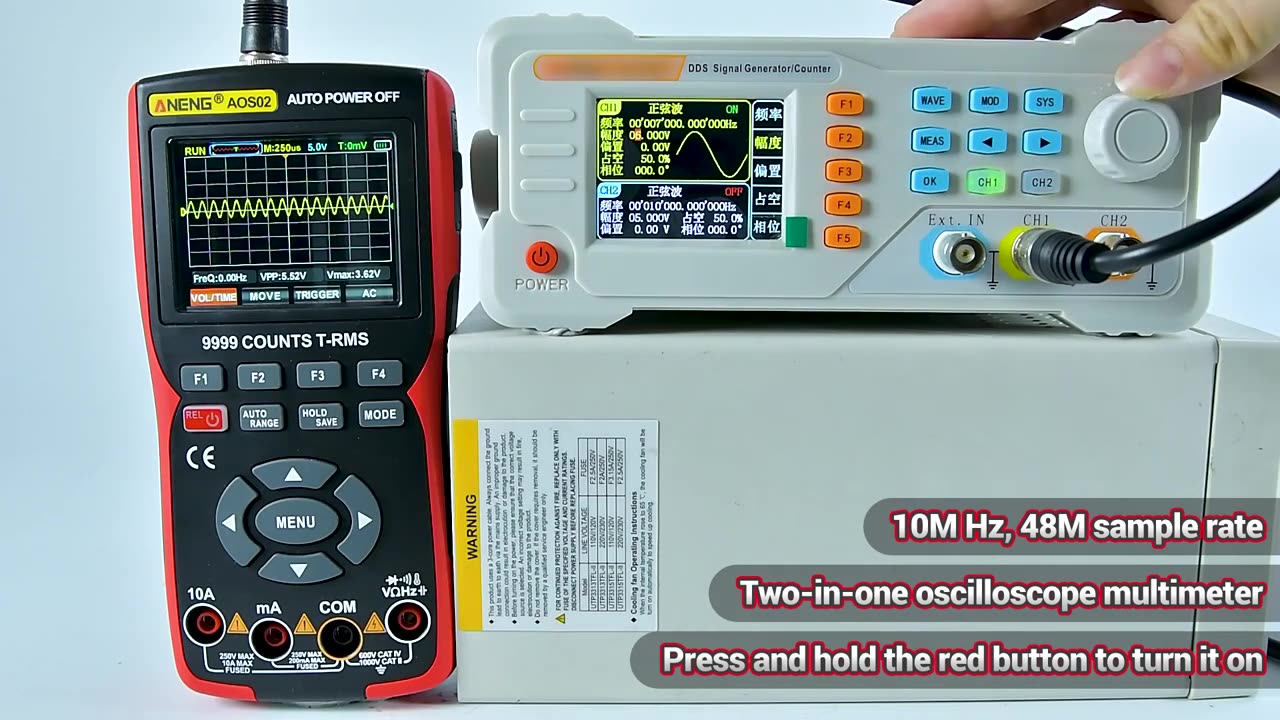 ANENG AOS02 Digital Oscilloscope Transistor Test Multimeter 48MS/s