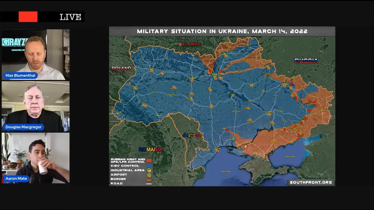 Col Macgregor on the Grayzone 15MAR22 "The War for all intents and purposes has been decided"