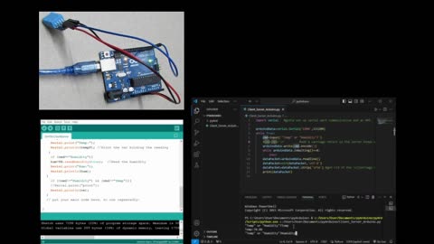 TCP/IP Client Server demonstration: Arduino + Python