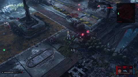 Killing some bad guys in "The Ascent"