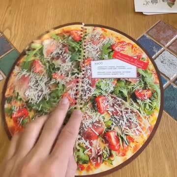 This pizza menu is so creative 🍕💡