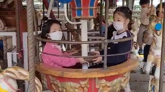 Play on a merry-go-round