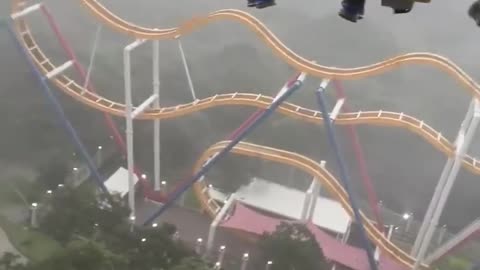 Riders were stuck dangling over Six Flags Mexico after a Sky Screamer ride stalled