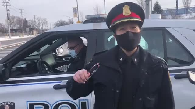 Windsor police chief Pam Mizuno responds if they plan to break up blockade at Ambassador bridge