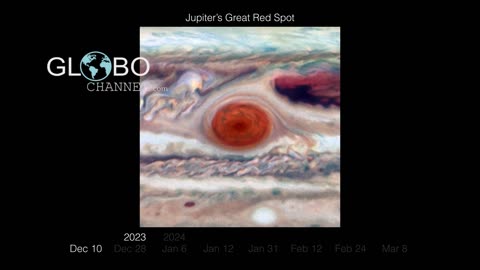 Look at how Jupiter's great red spot changes over the years in a NASA video