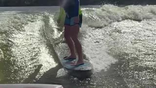 Wakesurfing with a Helicopter