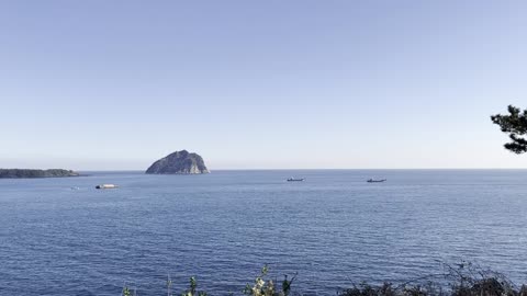 A view of the sea in Jeju Island.