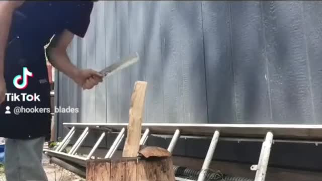 Gringing an testing a leaf spring chopper.