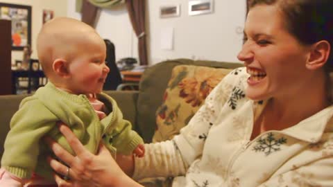 Funny Baby Copying Her Mom