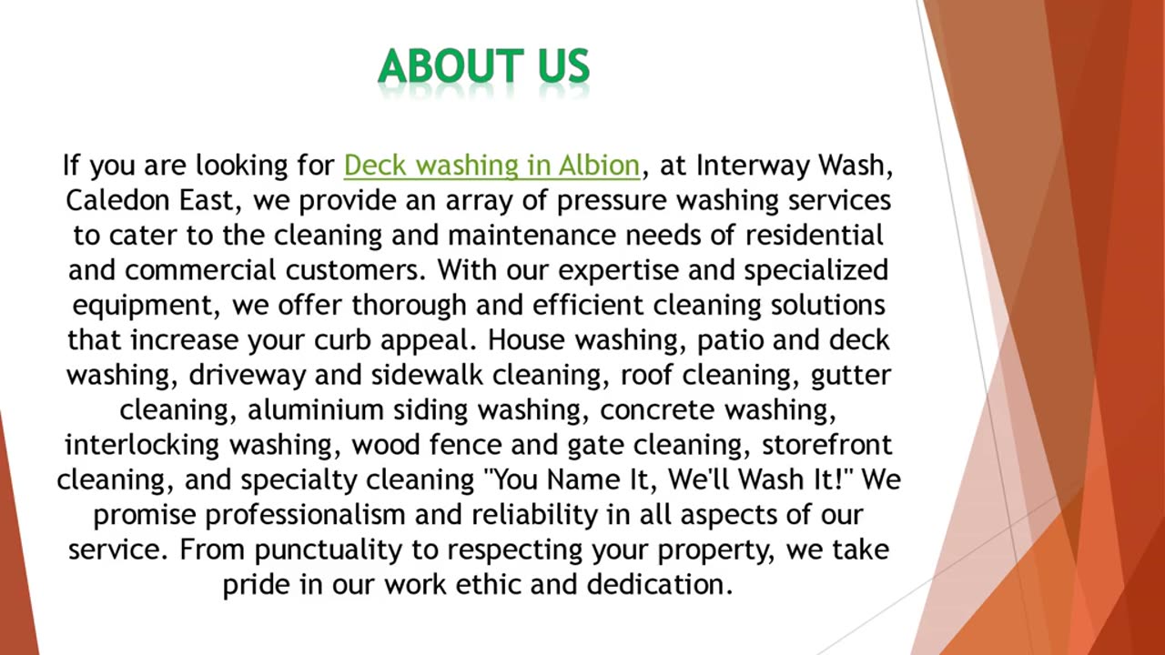 If you are looking for Deck washing in Albion