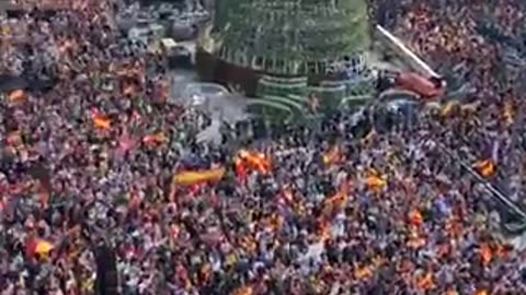 Hundreds of thousands of Spaniards on the streets because of the amnesty to the separatist leaders