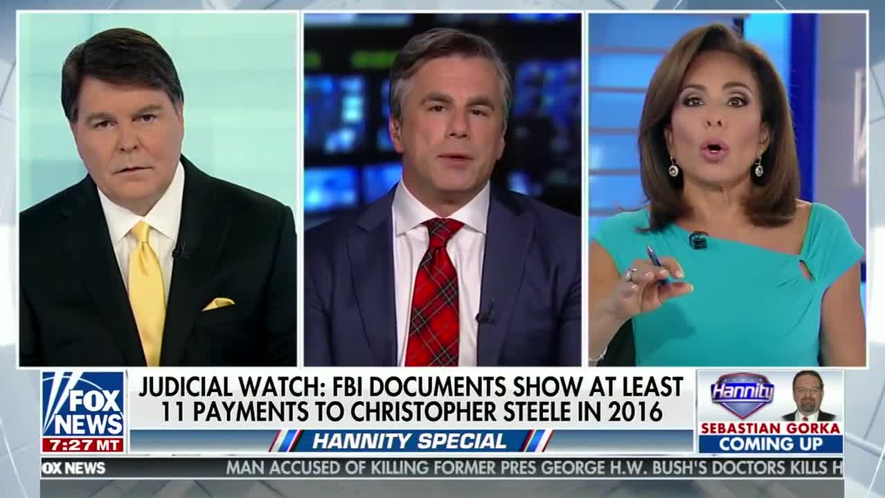 Jeanine Pirro, Gregg Jarrett and Tom Fitton discussion part 2
