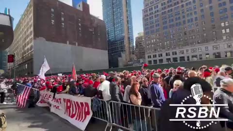 NYC a full 5 hours before Trump is set to speak in Madison Square Garden