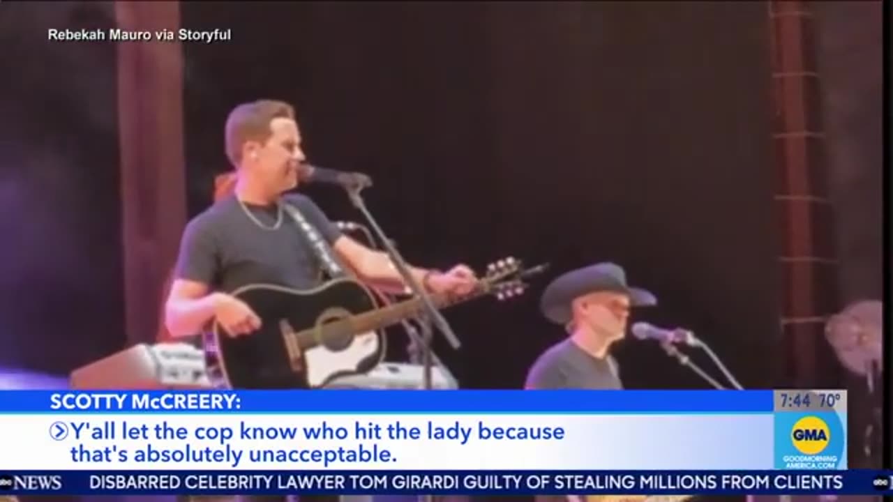 Scotty McCreery stops show after man reportedly hits woman in crowd