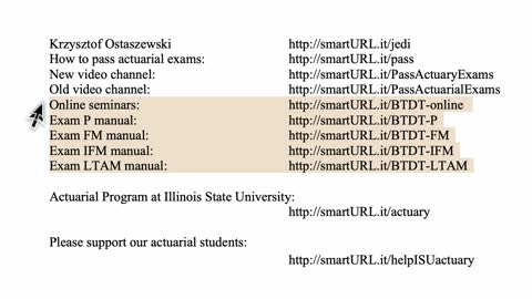 Exam IFM exercise for February 21, 2021