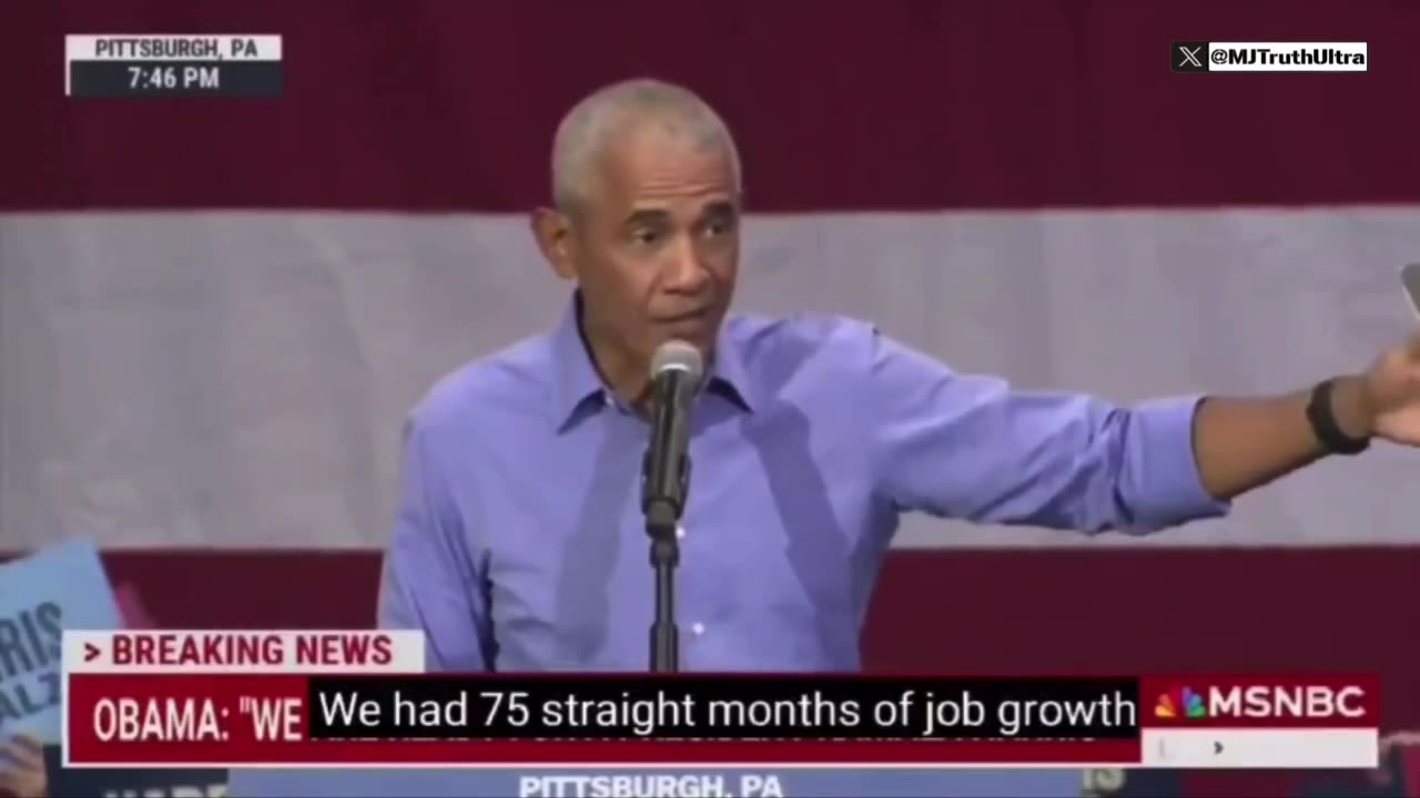 Obama 2024 takes credit for Trumps Economy and Job Growth