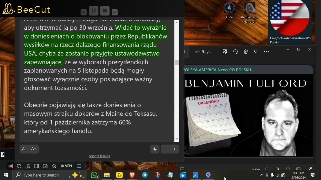 Benjamin Fulford: Raport tygodniowy z 23 września 2024 r.