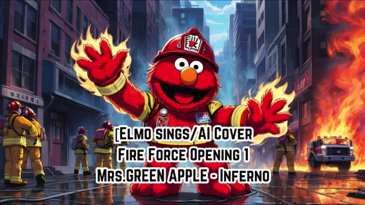 [Elmo sings/AI Cover] Fire Force Season 1 Opening 1 Mrs.GREEN APPLE - Inferno (インフェルノ)