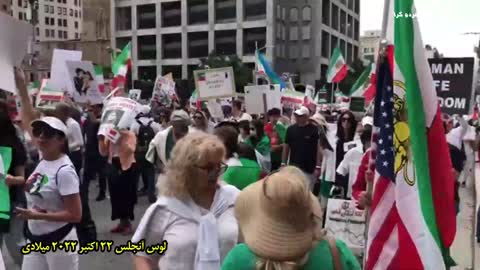 تظاهرات ۵۰ هزار نفری لوس آنجلس ۲۲ اکتبر ۲۰۲۲