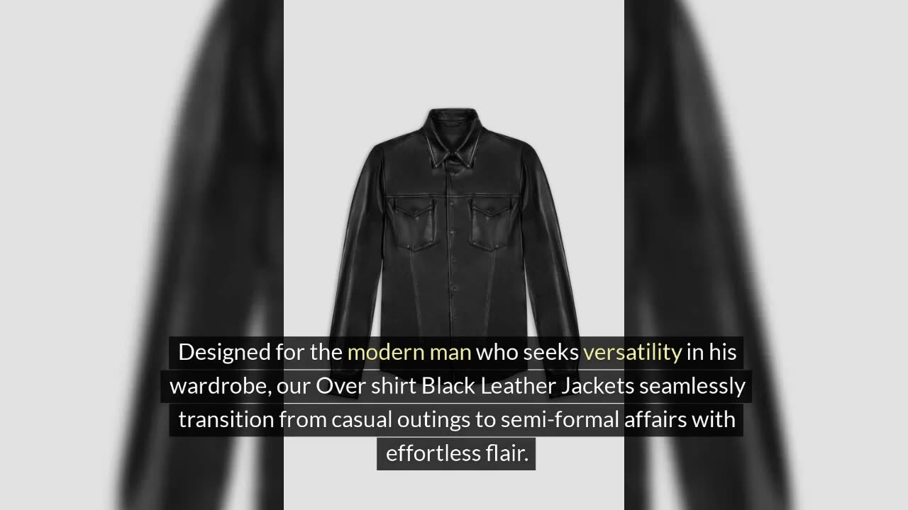 Over shirt Men Black Leather Jackets