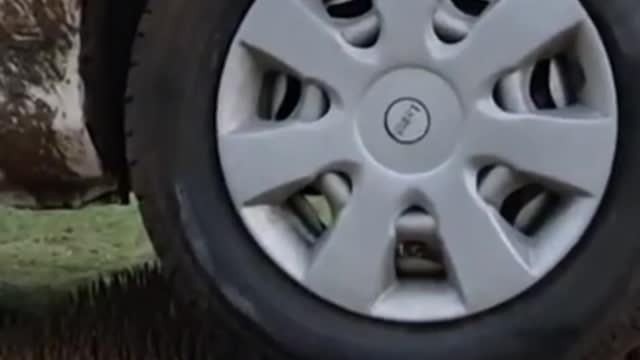 Will the tire get punctured by the nail?