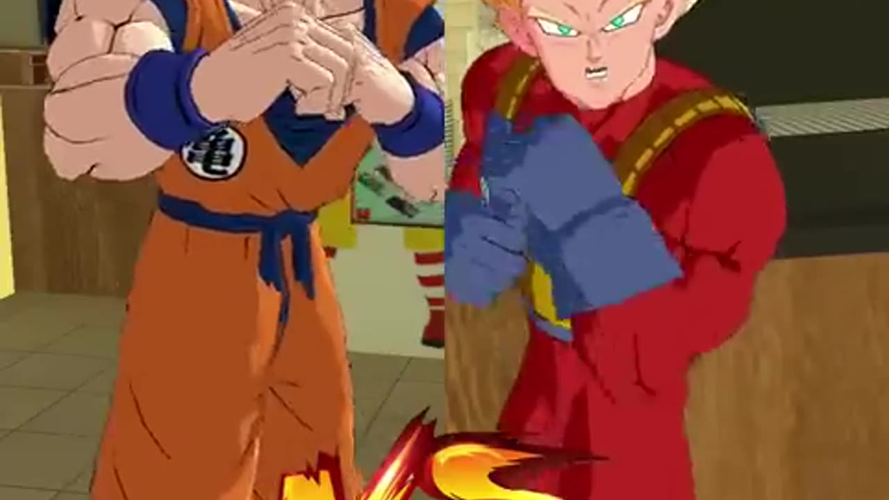 Goku vs Vegeta BUT its at McDonalds