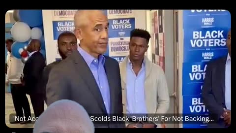 #Obama tries to shame, young black men into voting for #Harris!