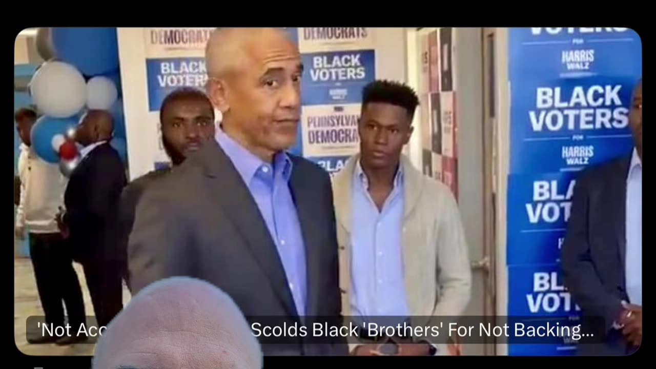 #Obama tries to shame, young black men into voting for #Harris!