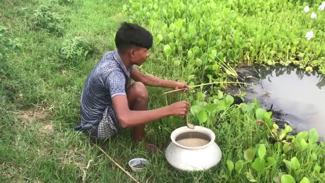 Fishing Video | Catching Fish Hunting By Hook | Village Fishing in Beautiful Natural