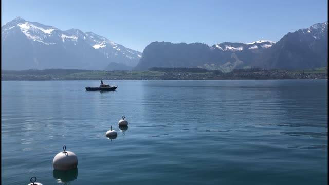 4K Oberhofen Thunersee Switzerland. Du lịch Thụy sỉ. ประเทศสวิสเซอร์แลนด์.