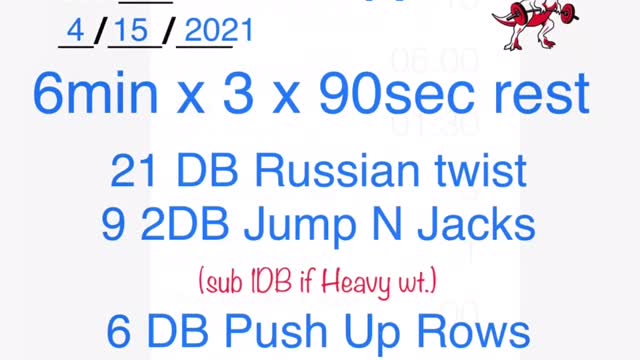 WOD 4/15/2021 Tuff Luv CrossFit