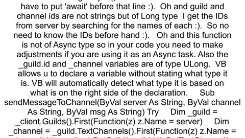 DiscordNET sending messages to one specific channel in one specific server