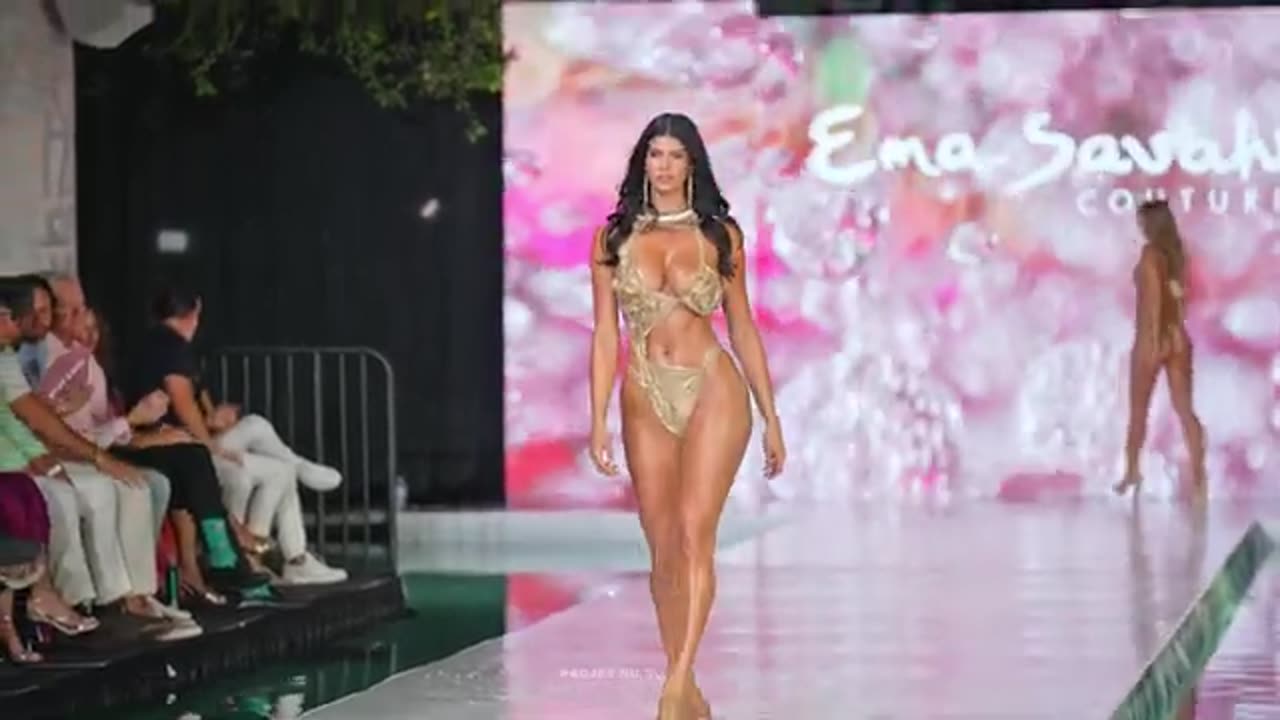 "Bombshell Alert! Lucciana Beynon Slays the Runway at Miami Swim Week"