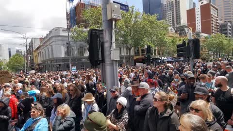 Patriots In Melbourne Today Chanting "Sack Dan Andrews!" 30/10/21