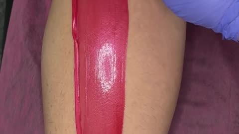 Leg Waxing Tutorial Using Sexy Smooth Cherry Desire Hard Wax | @lils._esthetics