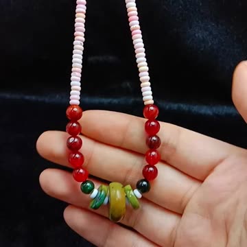 Natural turquoise and bumble bee with black onyx smooth beads necklace full strand 16inch02