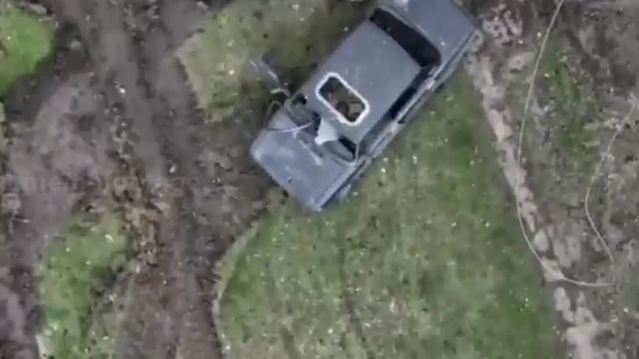 UA drone drope through the sunroof of evac vehicle